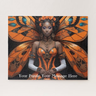 Butterfly winged Muse of the Enchanted Garden Jigsaw Puzzle