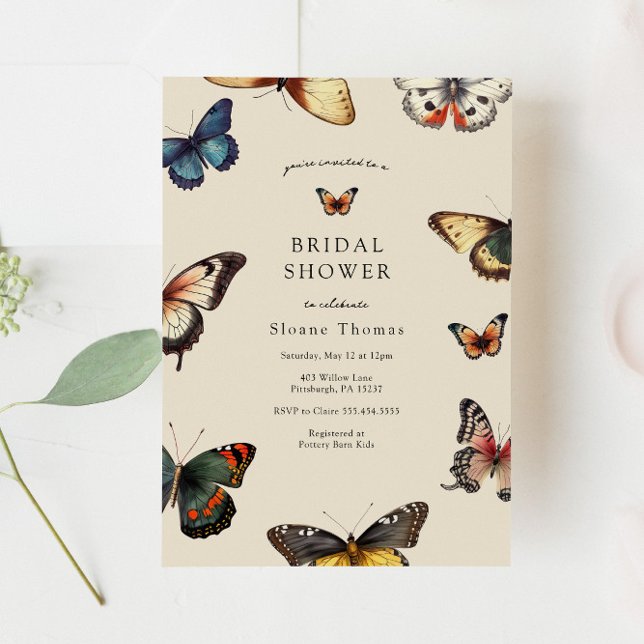 Butterfly Wings Bridal Shower Invitation (Creator Uploaded)