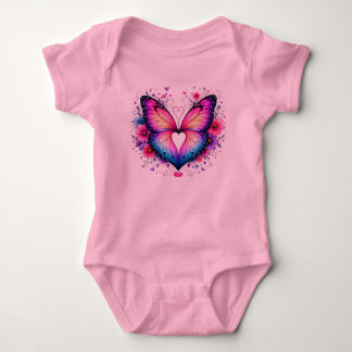 Butterfly Wings Heart Toddler T-Shirt | Colourful Baby Bodysuit