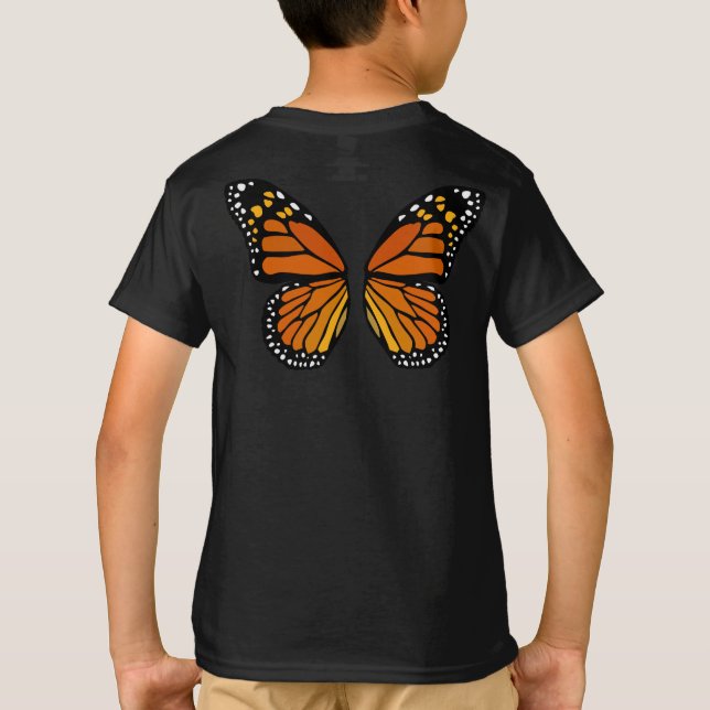 Butterfly Wings Kid's Organic Butterfly Tee Shirt (Back)