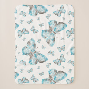 Butterfly Wings Wall Art Sherpa Blanket