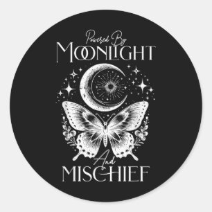 Butterfly Witchcore Powered By Moonlight And Misch Classic Round Sticker