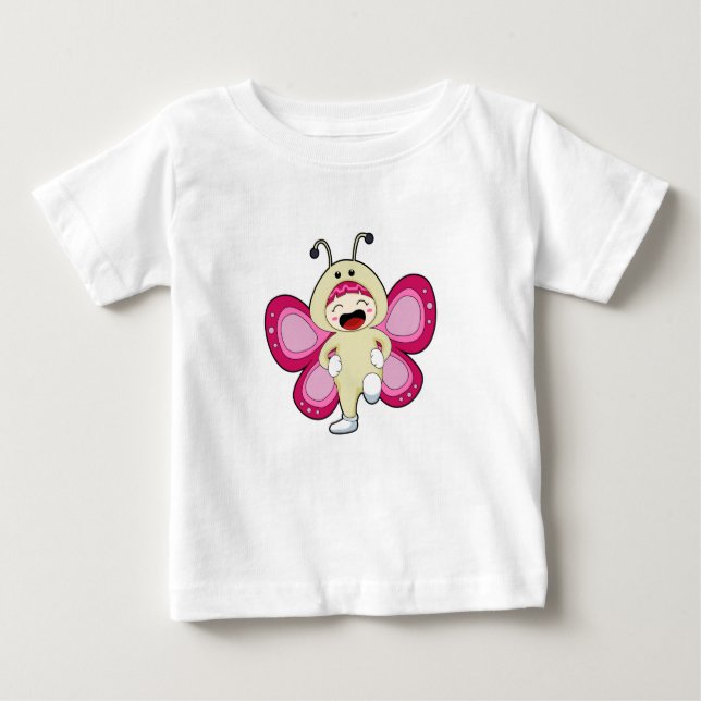 Butterfly with Costume Baby T-Shirt (Front)