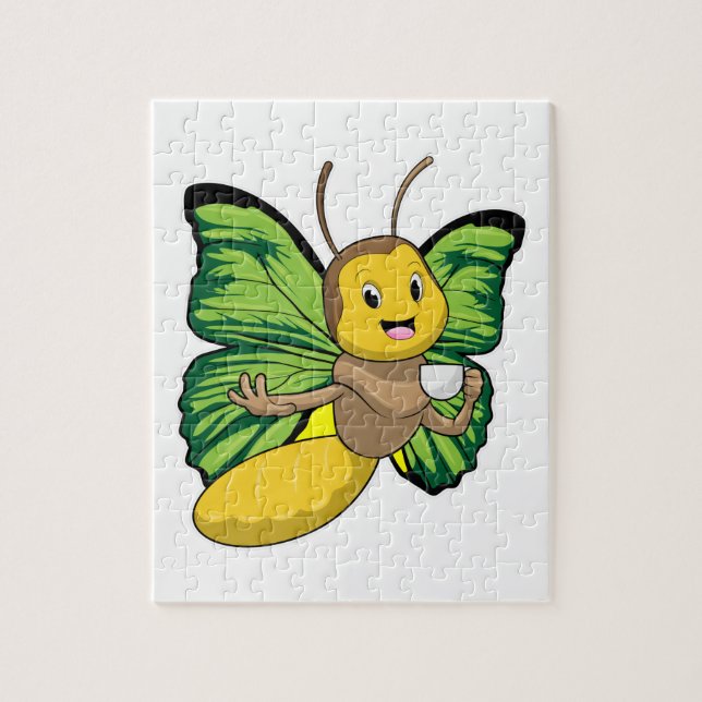 Butterfly with Cup of Coffee Jigsaw Puzzle (Vertical)
