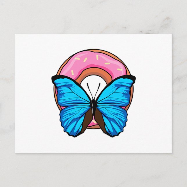 Butterfly with Doughnut Postcard (Front)