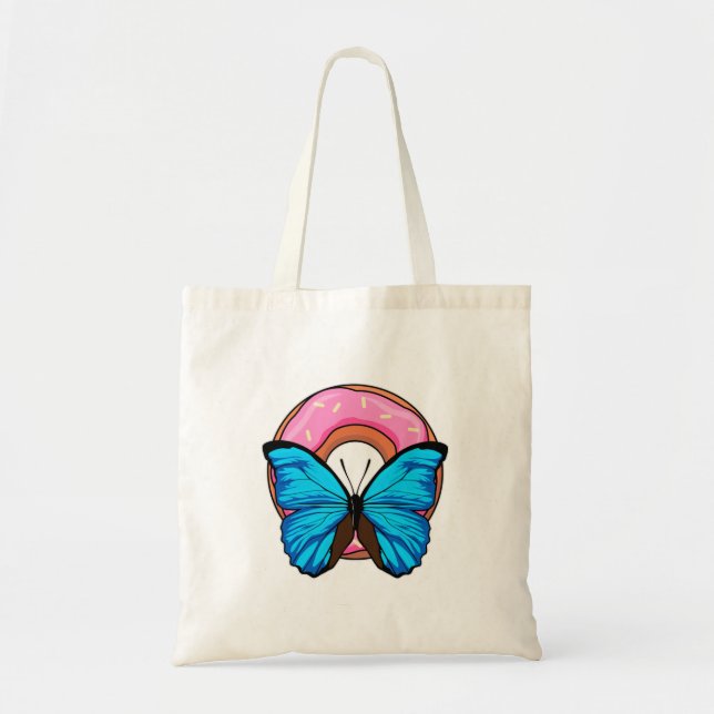 Butterfly with Doughnut Tote Bag (Front)