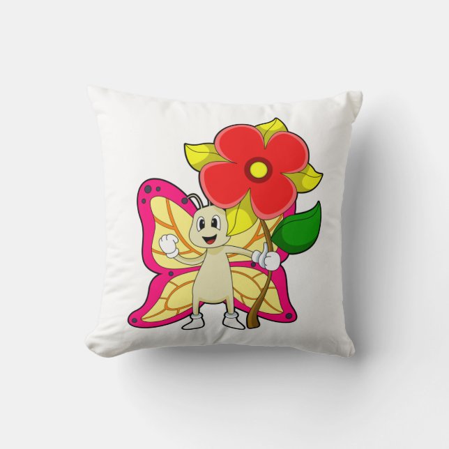Butterfly with Flower Cushion (Front)