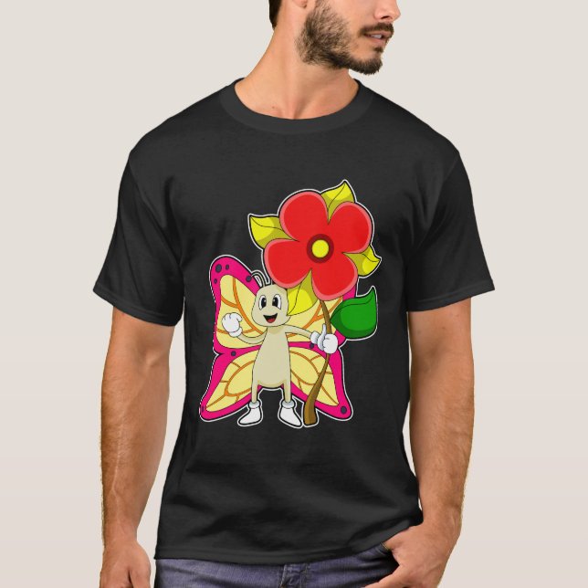 Butterfly with Flower T-Shirt (Front)