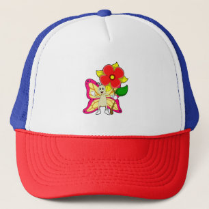 Butterfly with Flower Trucker Hat