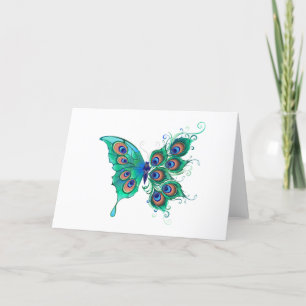 Butterfly with Green Peacock Feathers Program