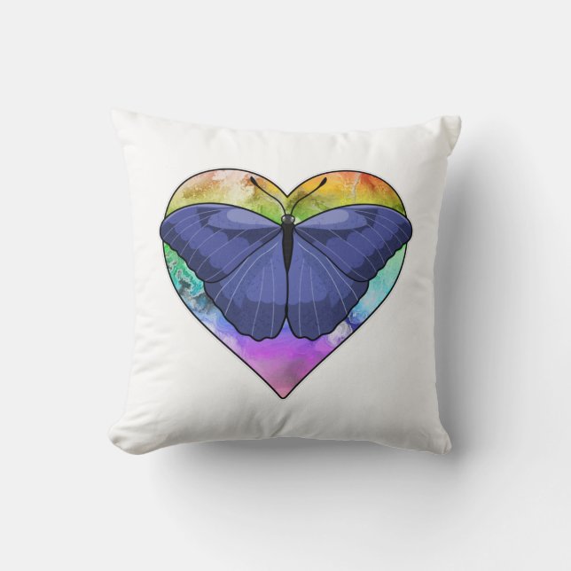 Butterfly with Heart Cushion (Front)