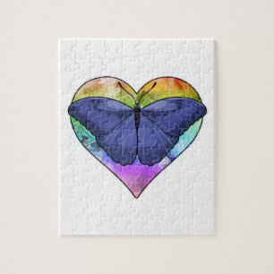 Butterfly with Heart Jigsaw Puzzle