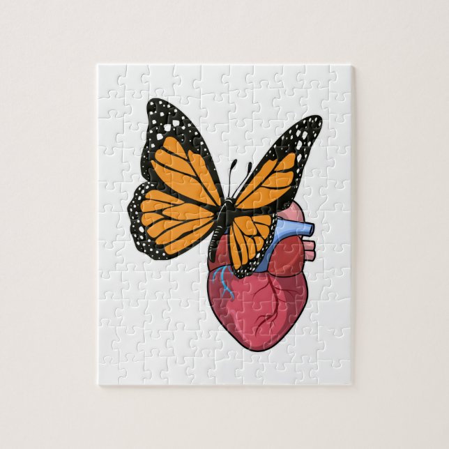 Butterfly with Heart Jigsaw Puzzle (Vertical)