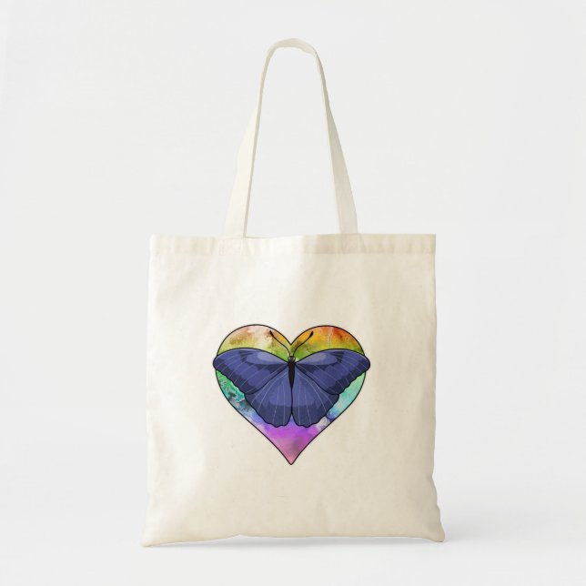 Butterfly with Heart Tote Bag (Front)
