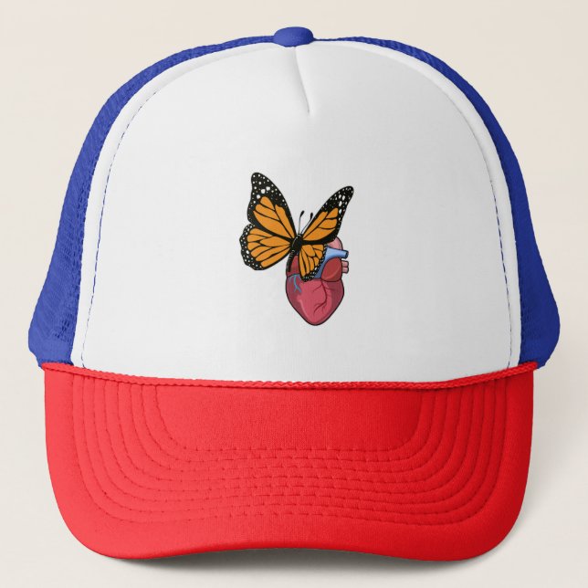 Butterfly with Heart Trucker Hat (Front)