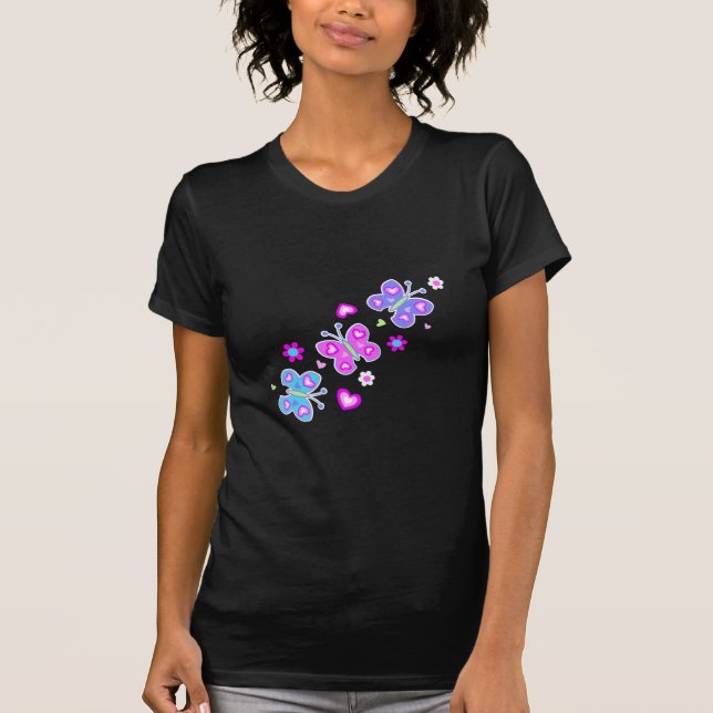 butterfly with hearts T-Shirt (Front)