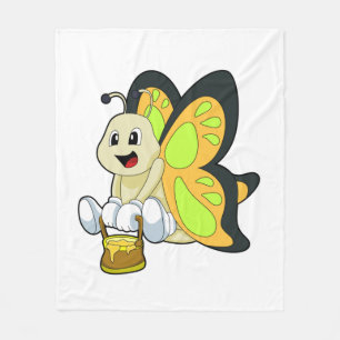 Butterfly with Honey Fleece Blanket