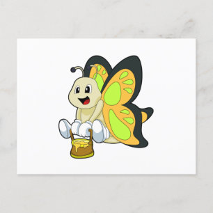 Butterfly with Honey Postcard