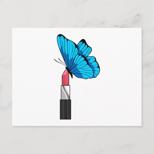 Butterfly with Lipstick Postcard (Front)