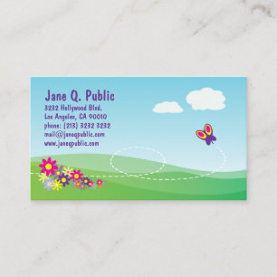 Butterfly with Nature Scene Business Card