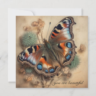 Butterfly with peacock pattern wings customisable