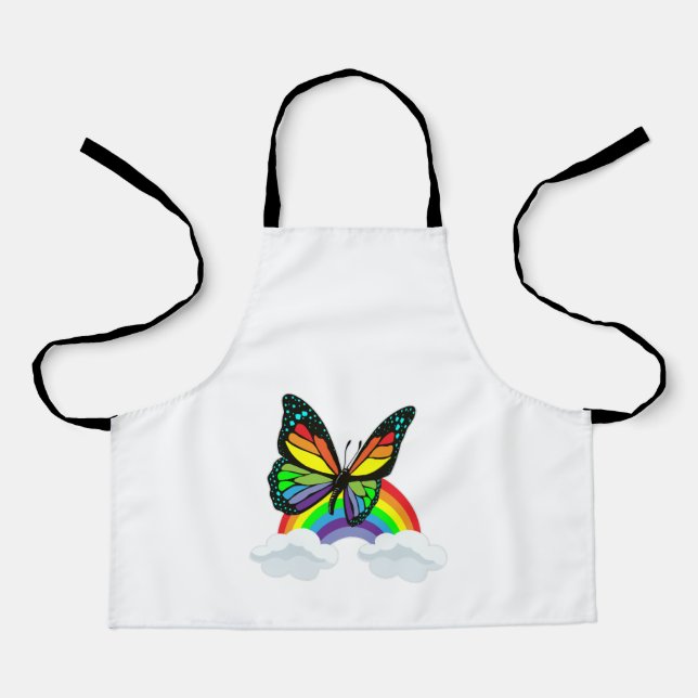 Butterfly with Rainbow Apron (Front)