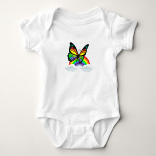 Butterfly with Rainbow Baby Bodysuit