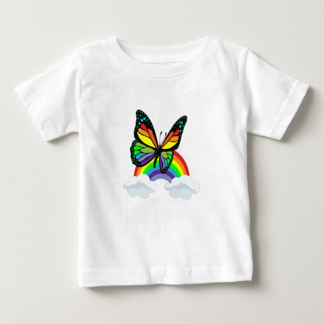 Butterfly with Rainbow Baby T-Shirt (Front)