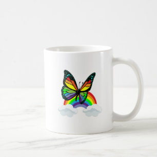 Butterfly with Rainbow Coffee Mug