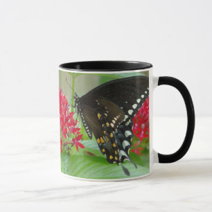 Butterfly with Red Flowers Mug