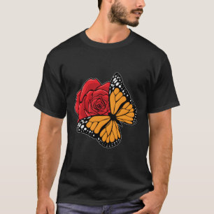 Butterfly with Rose T-Shirt