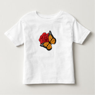 Butterfly with Rose Toddler T-Shirt