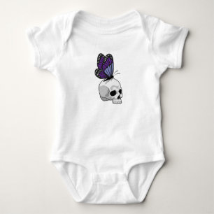 Butterfly with Skull Baby Bodysuit