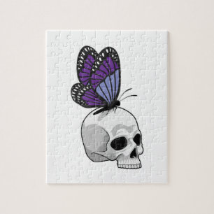 Butterfly with Skull Jigsaw Puzzle