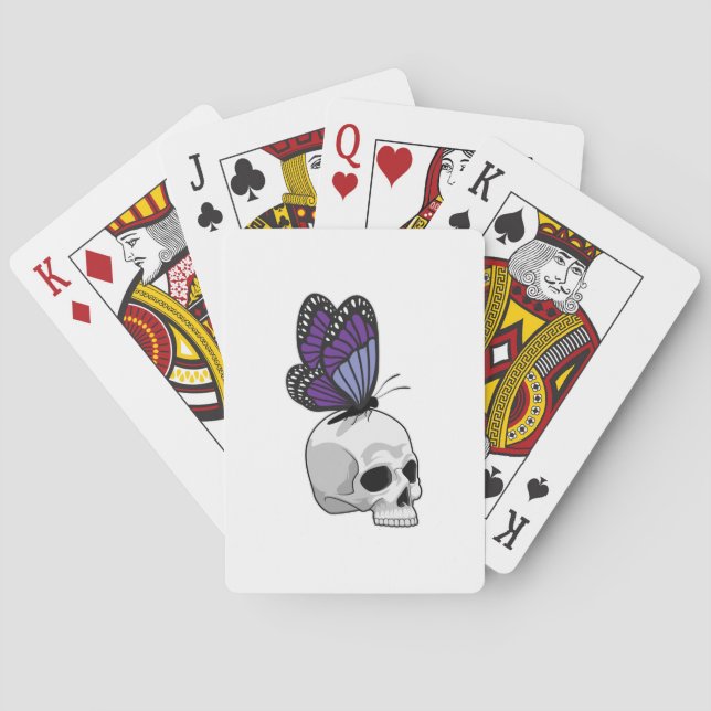 Butterfly with Skull Playing Cards (Back)