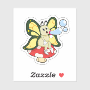 Butterfly with Soap bubbles