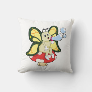 Butterfly with Soap bubbles Cushion