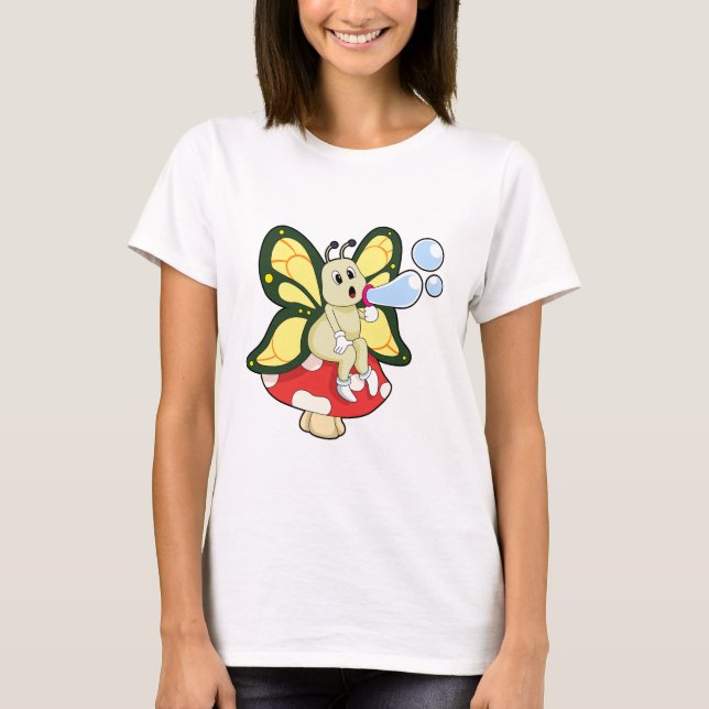 Butterfly with Soap bubbles T-Shirt (Front)