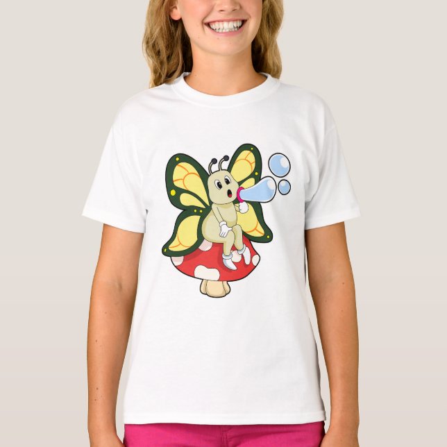 Butterfly with Soap bubbles T-Shirt (Front)