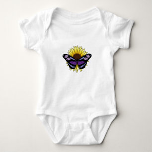 Butterfly with Sunflower Baby Bodysuit