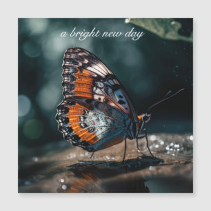 Butterfly with water reflection in the sunlight