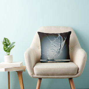 Butterfly With Water Splash Cushion