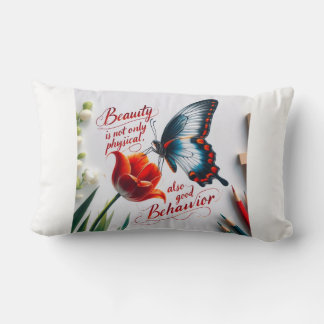butterfly with wise words lumbar cushion