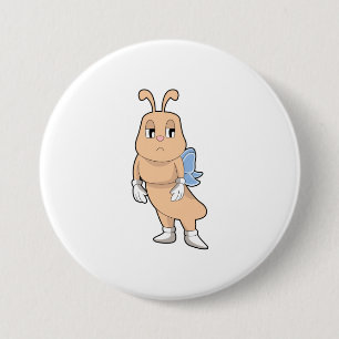 Butterfly without Wings 7.5 Cm Round Badge