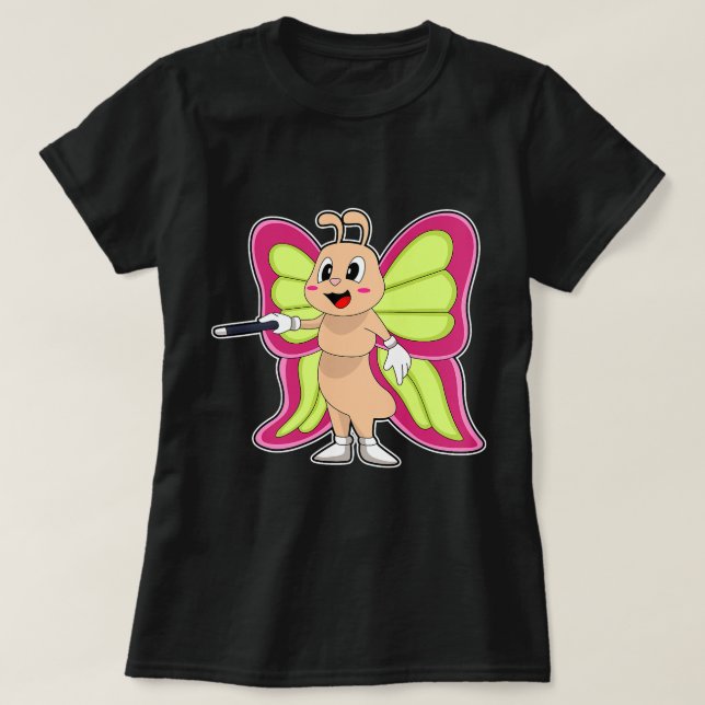 Butterfly Wizard Magic wand T-Shirt (Design Front)