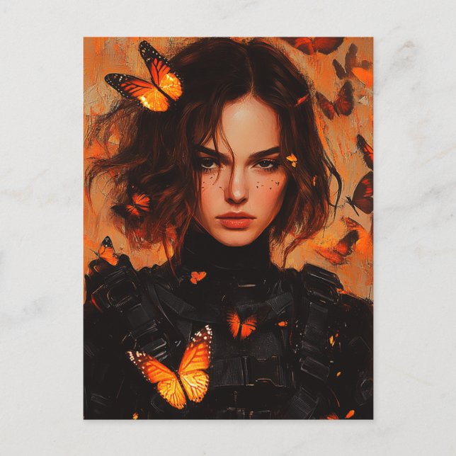 Butterfly Woman  Postcard (Front)