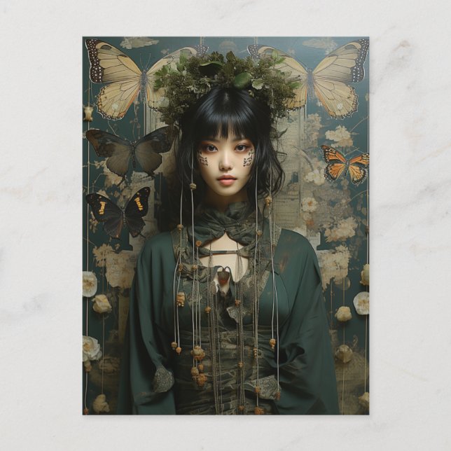 Butterfly woman postcard (Front)