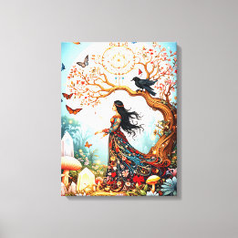 Butterfly Woman's Morning Canvas Print