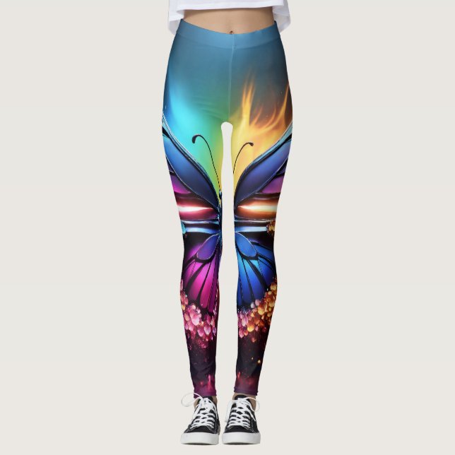 Butterfly Women Clothing Leggings (Front)
