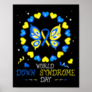 Butterfly World Down Syndrome Day Awareness Socks Poster